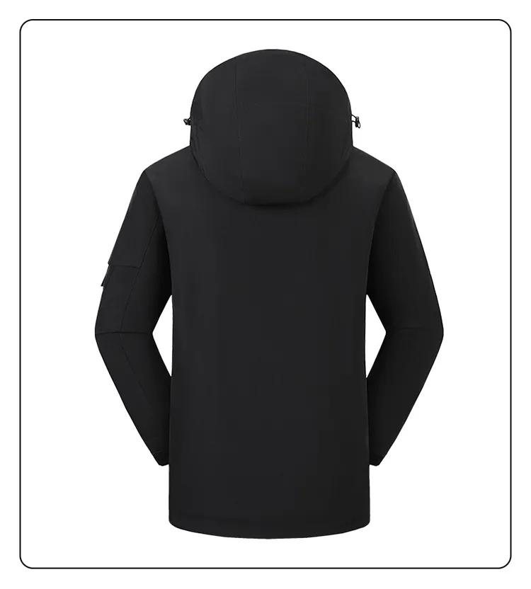 5 Area Hooded Heated Outdoor Jacket