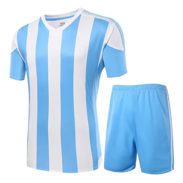 Adult/kids Breathable Soccer Set Soccer Jerseys Uniforms Children Football Kit Shirt Tracksuit