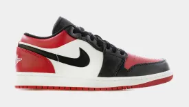 Air Jordan 1 Low Bred Toe Mens Basketball Shoes (White/Black/University Red) Limit One Per Customer