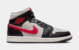 Air Jordan 1 Mid Womens Lifestyle Shoes (Sail/Off Noir/White/Gym Red)