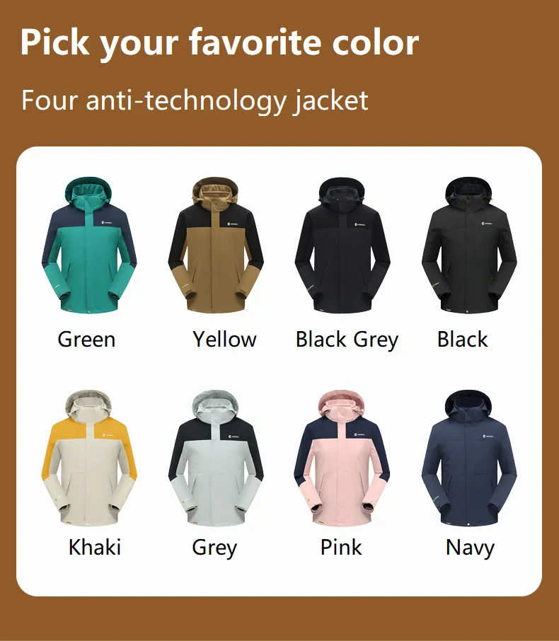 ANNIOU 3-in-1 Women's Custom Outdoor Jacket