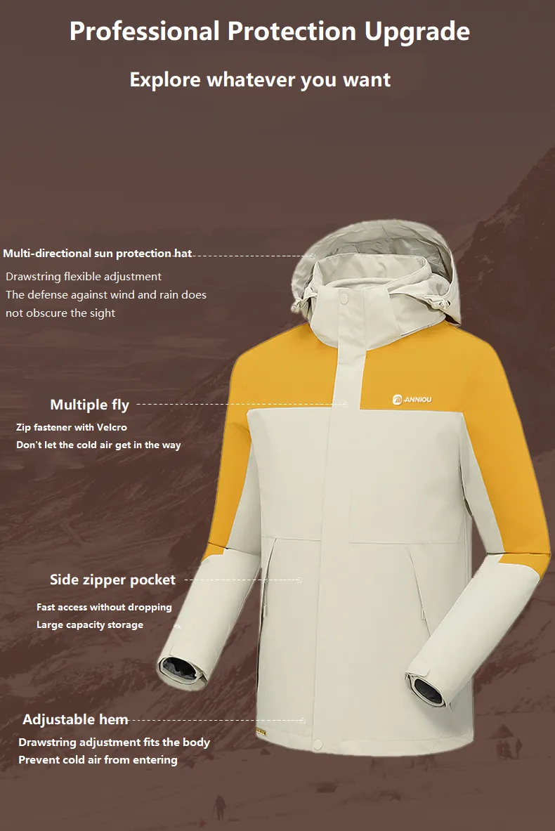 ANNIOU 3-in-1 Women's Custom Outdoor Jacket