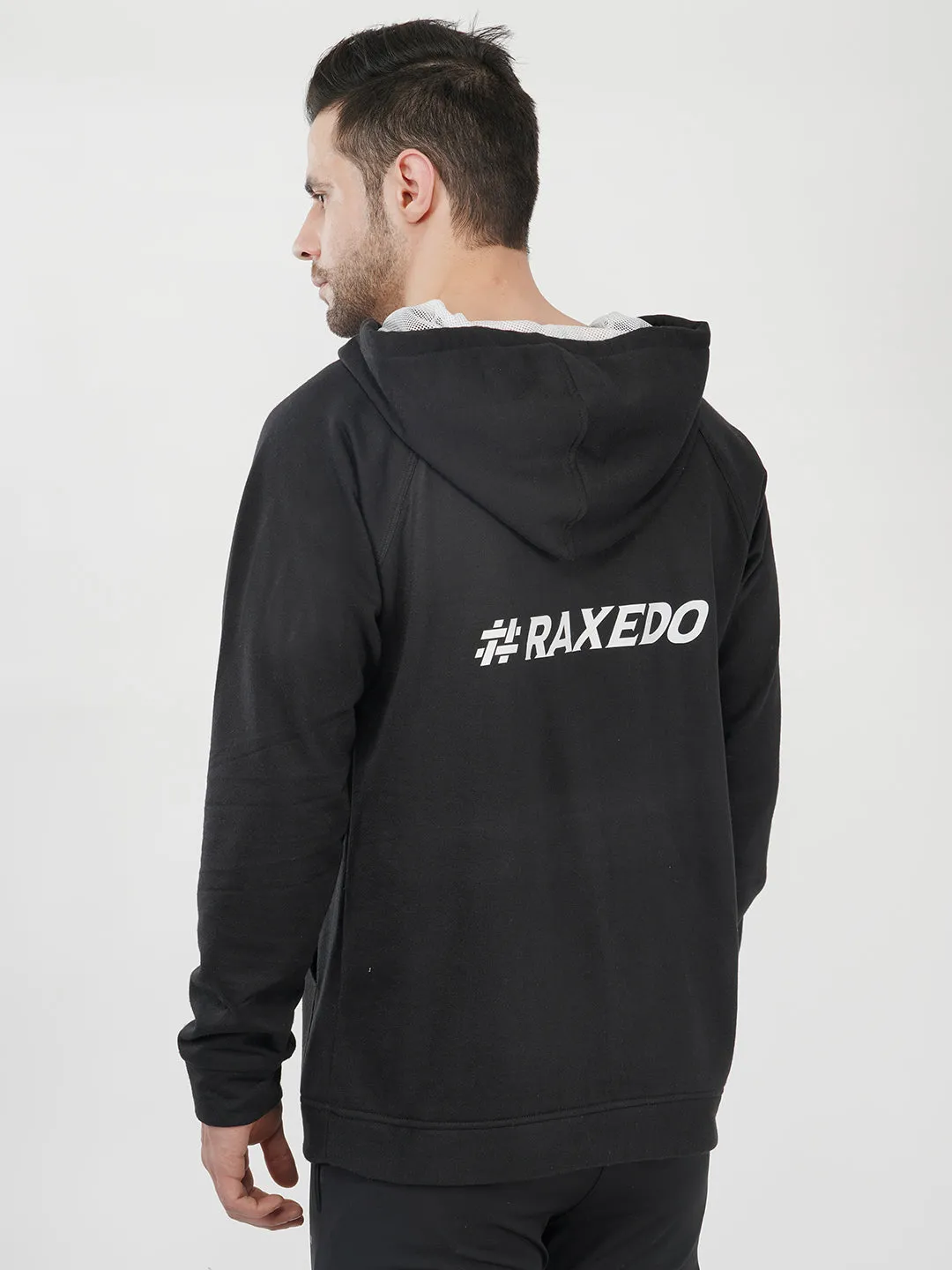 Black Hoodies for Men - Mesh Hoodie