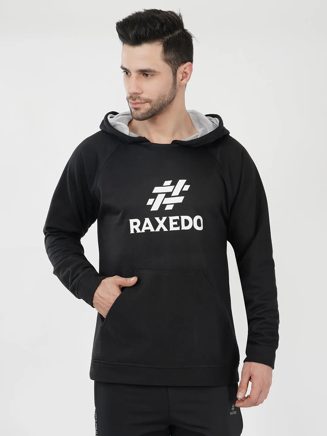 Black Hoodies for Men - Mesh Hoodie