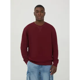 Burgundy Basic Regular Fit Sweatshirt