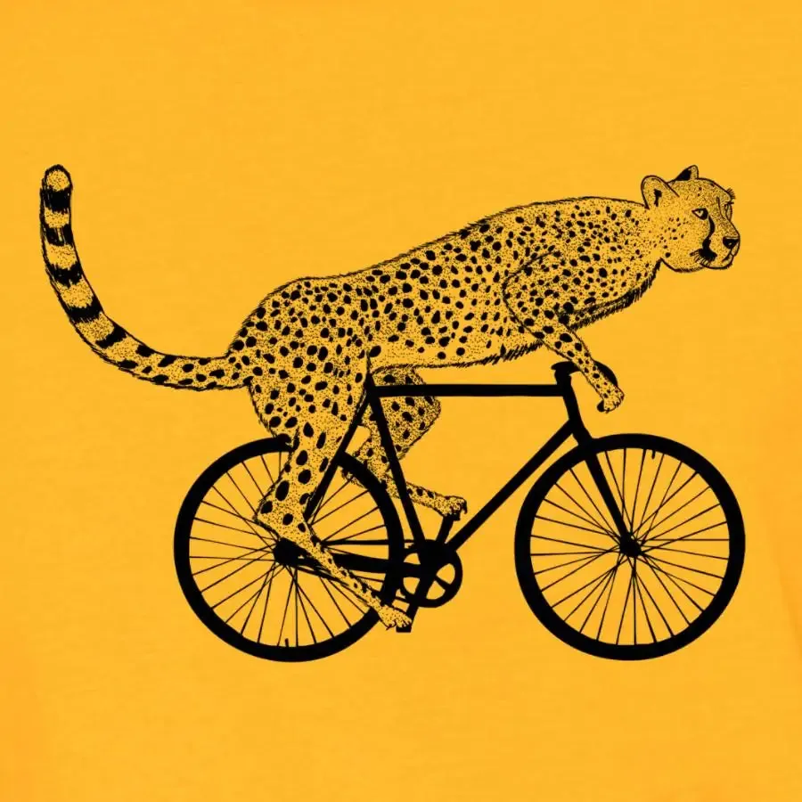 Cartoon Cheetah Race T-Shirt