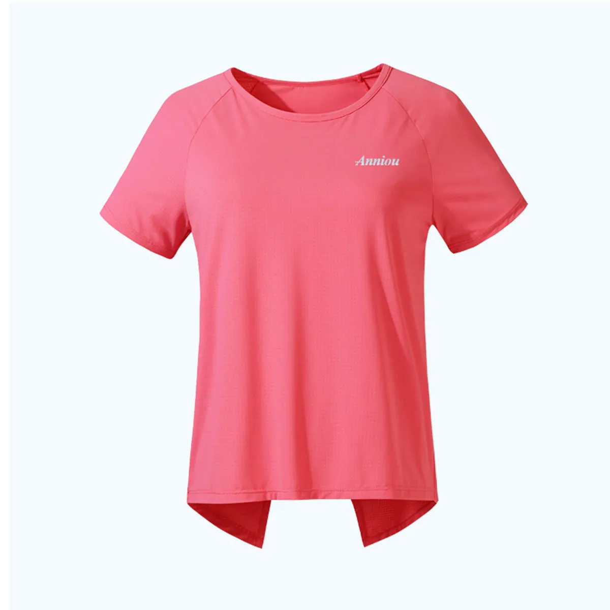 Casual Women's Summer Ice Silk Breathable Sunscreen T-shirt UPF50  Outdoor Running Fitness Yoga Clothes Quick dry Short Sleeve Top