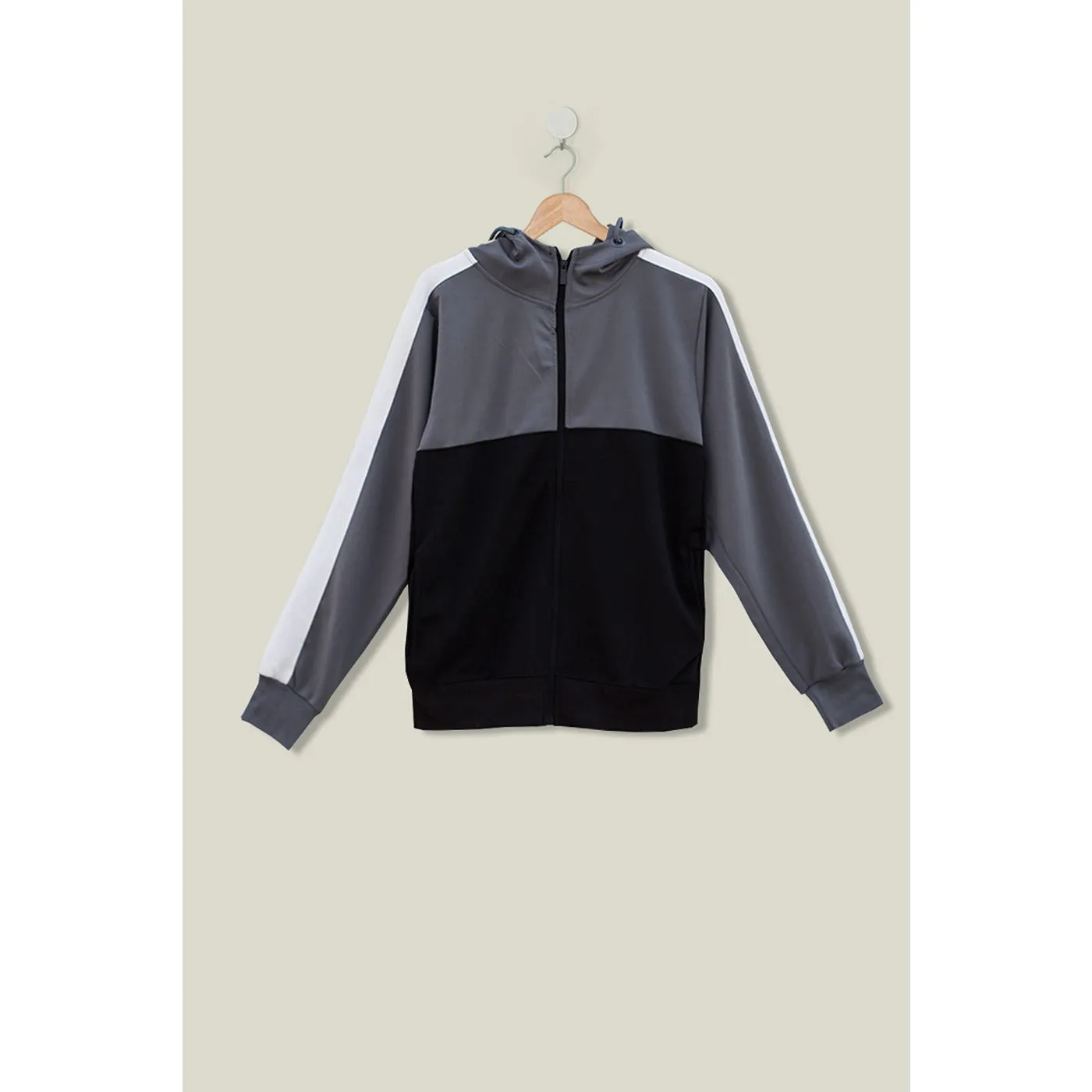 Colour Block Side Stripe Sports Zipper