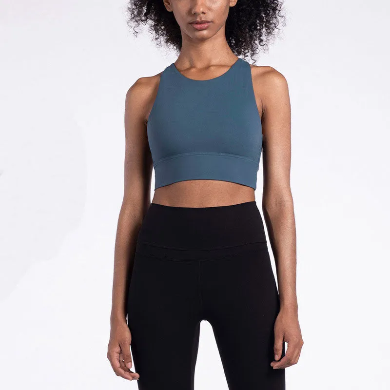 Cross Back Yoga Bra Sports Top Sexy V Collar