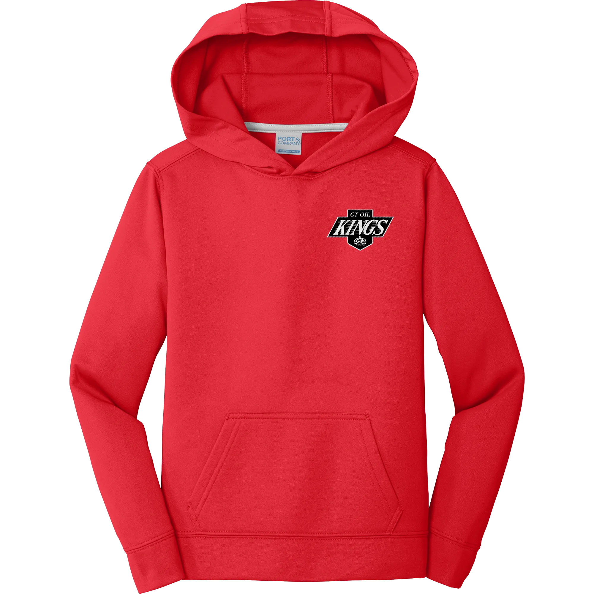 CT Oil Kings Youth Performance Fleece Pullover Hooded Sweatshirt