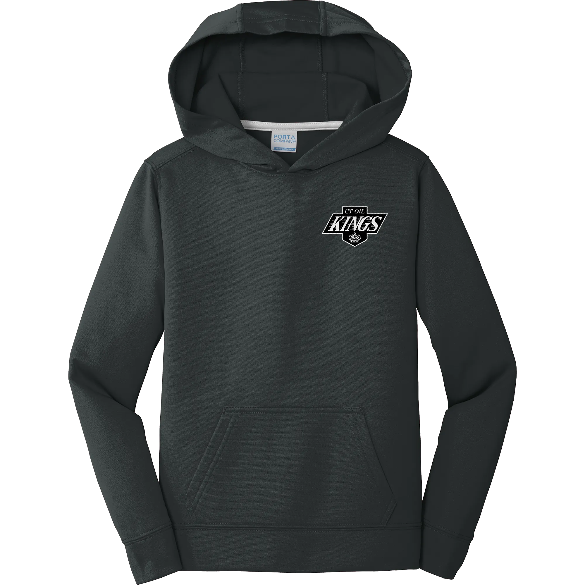 CT Oil Kings Youth Performance Fleece Pullover Hooded Sweatshirt