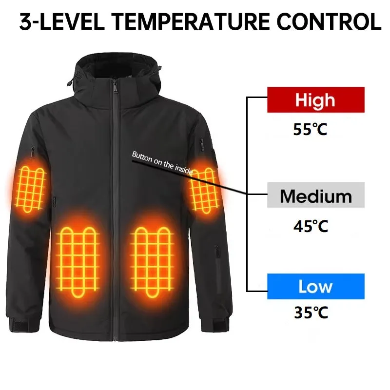 Heated Hooded Hardshell Jacket