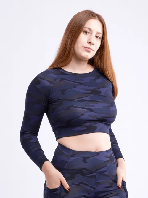 Long-Sleeve Crop Top