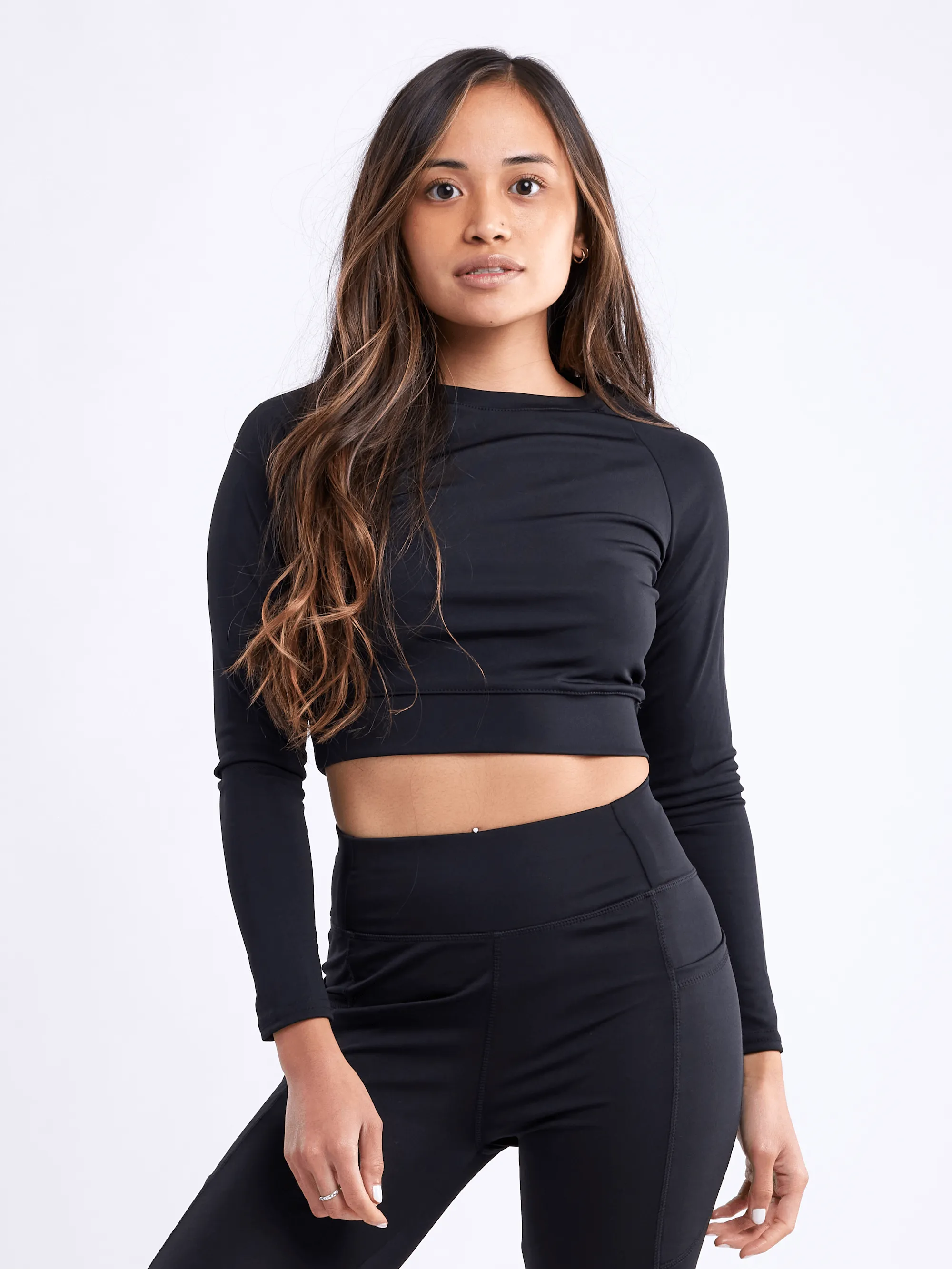 Long-Sleeve Crop Top