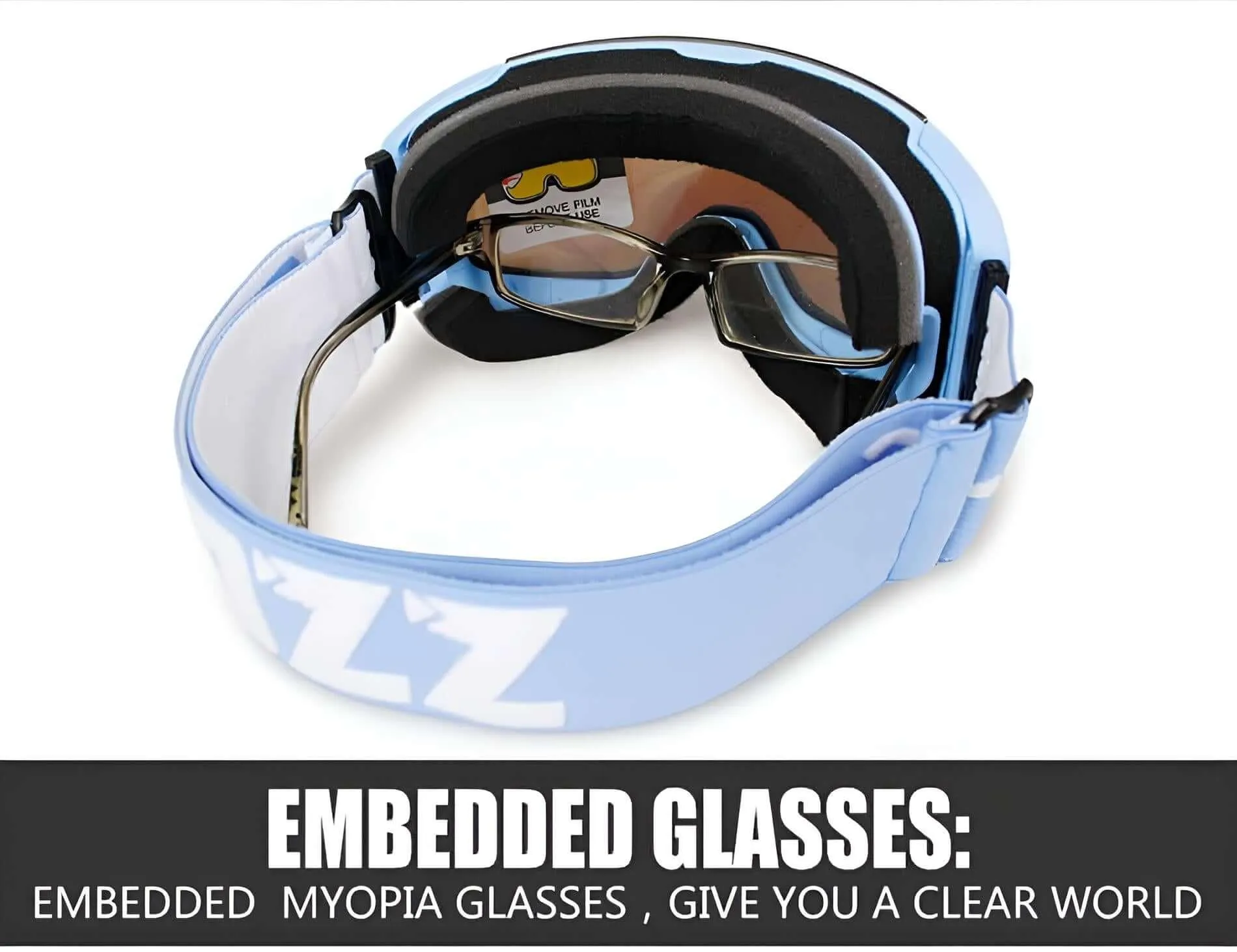 Magnetic Ski Goggles with Quick-Change Lens and Case Set