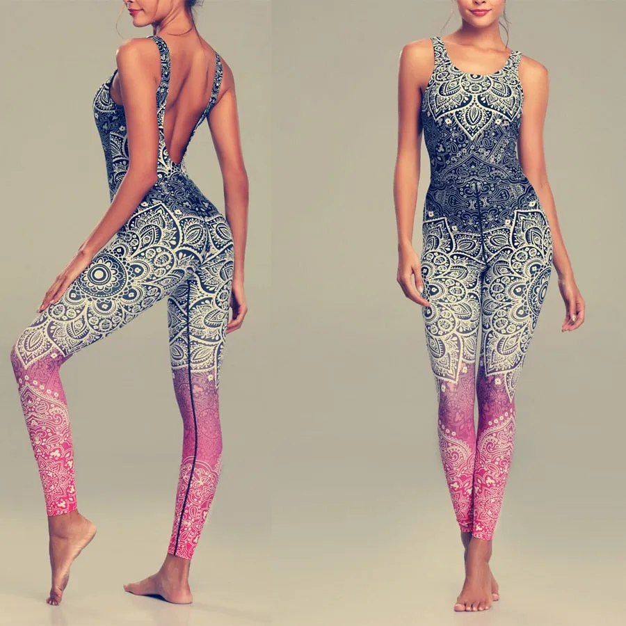 Mandala Print Yoga Set