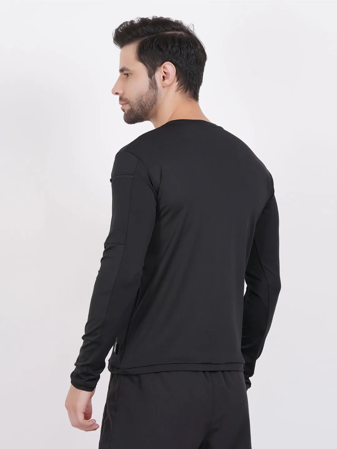 Men Compression T-shirt with Phone Holder