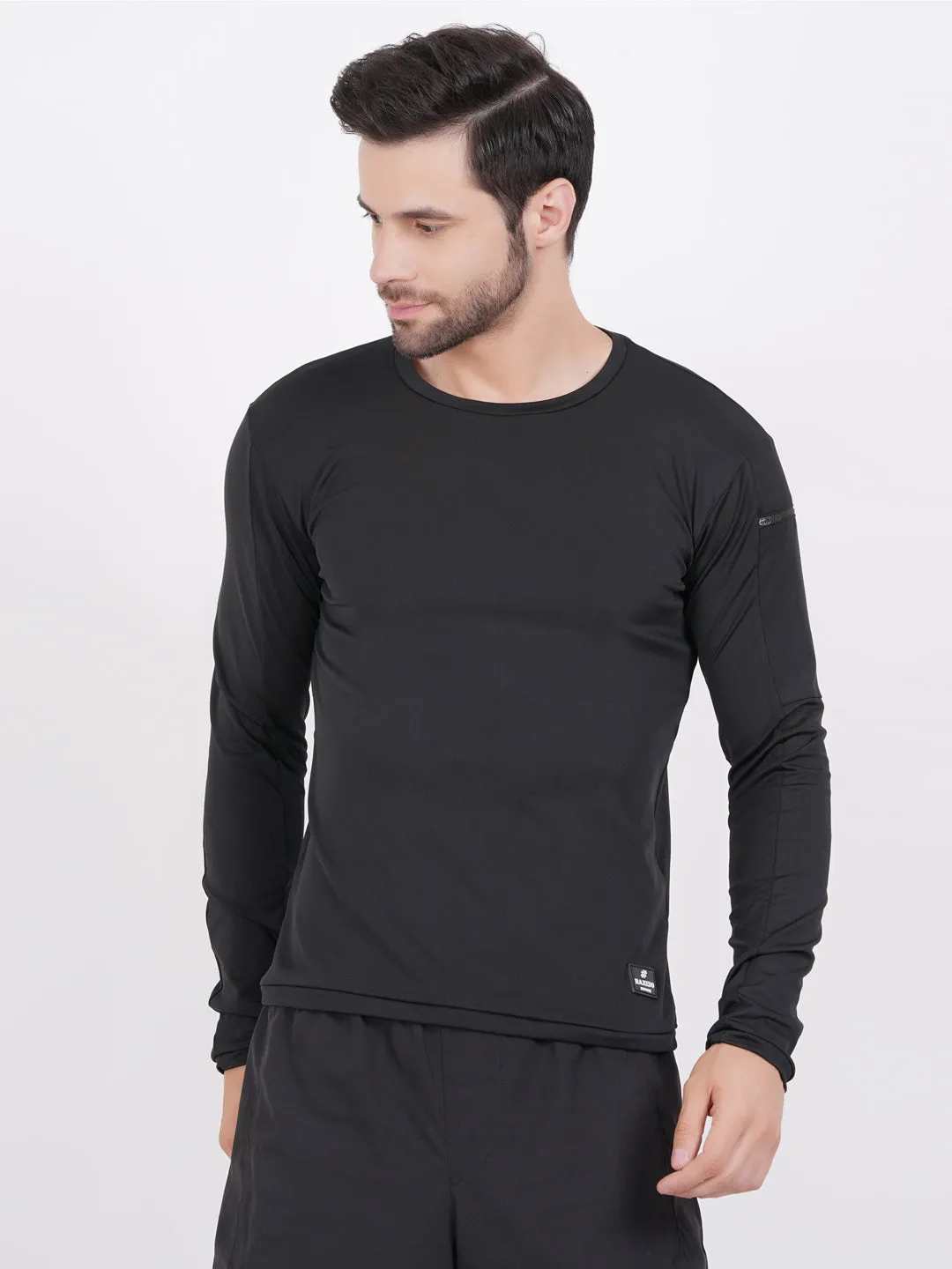 Men Compression T-shirt with Phone Holder