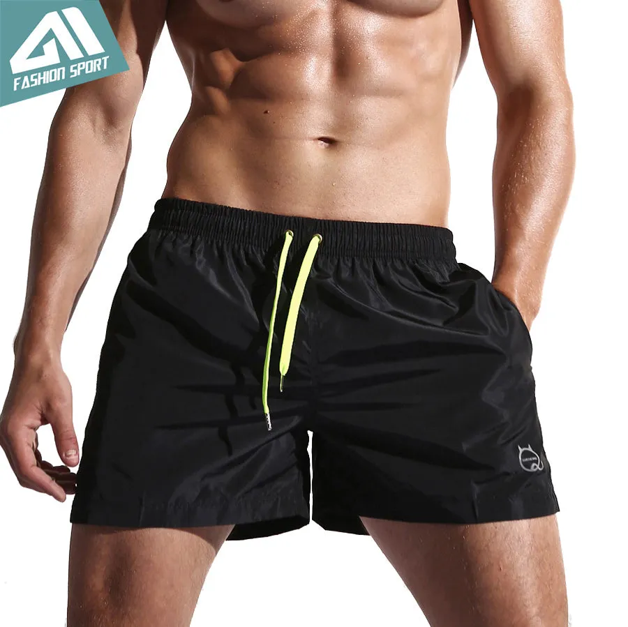 New Quick Dry Mens Swim Shorts Summer Mens Board Shorts Surf Swimwear Beach Short Male Athletic Running Gym Short Man SD001