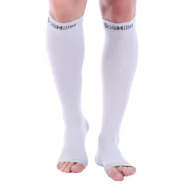 Open Toe Compression Socks 20-30 mmHg GRAY by Doc Miller