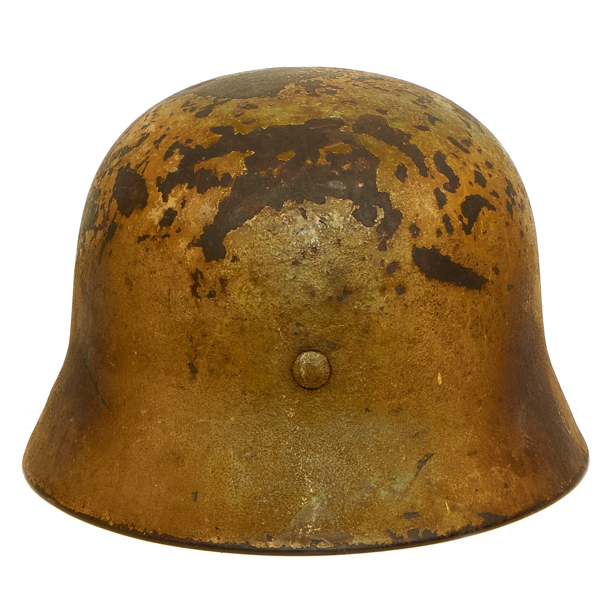 Original German WWII Named USGI Bring Back Army Heer M40 "Normandy" Camouflage Steel Helmet with Documentation - marked ET64