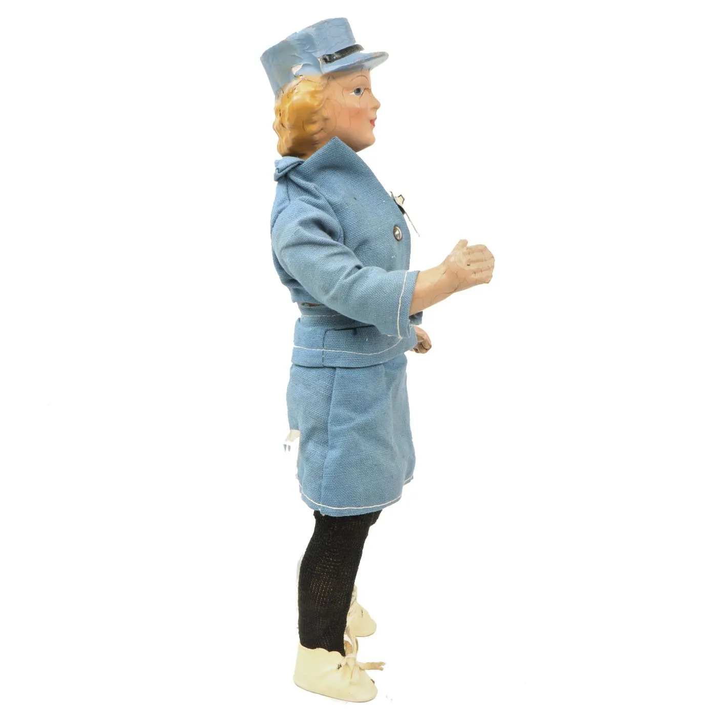 Original U.S. WWII WAVES Military Doll by Freundlich - 16" Tall