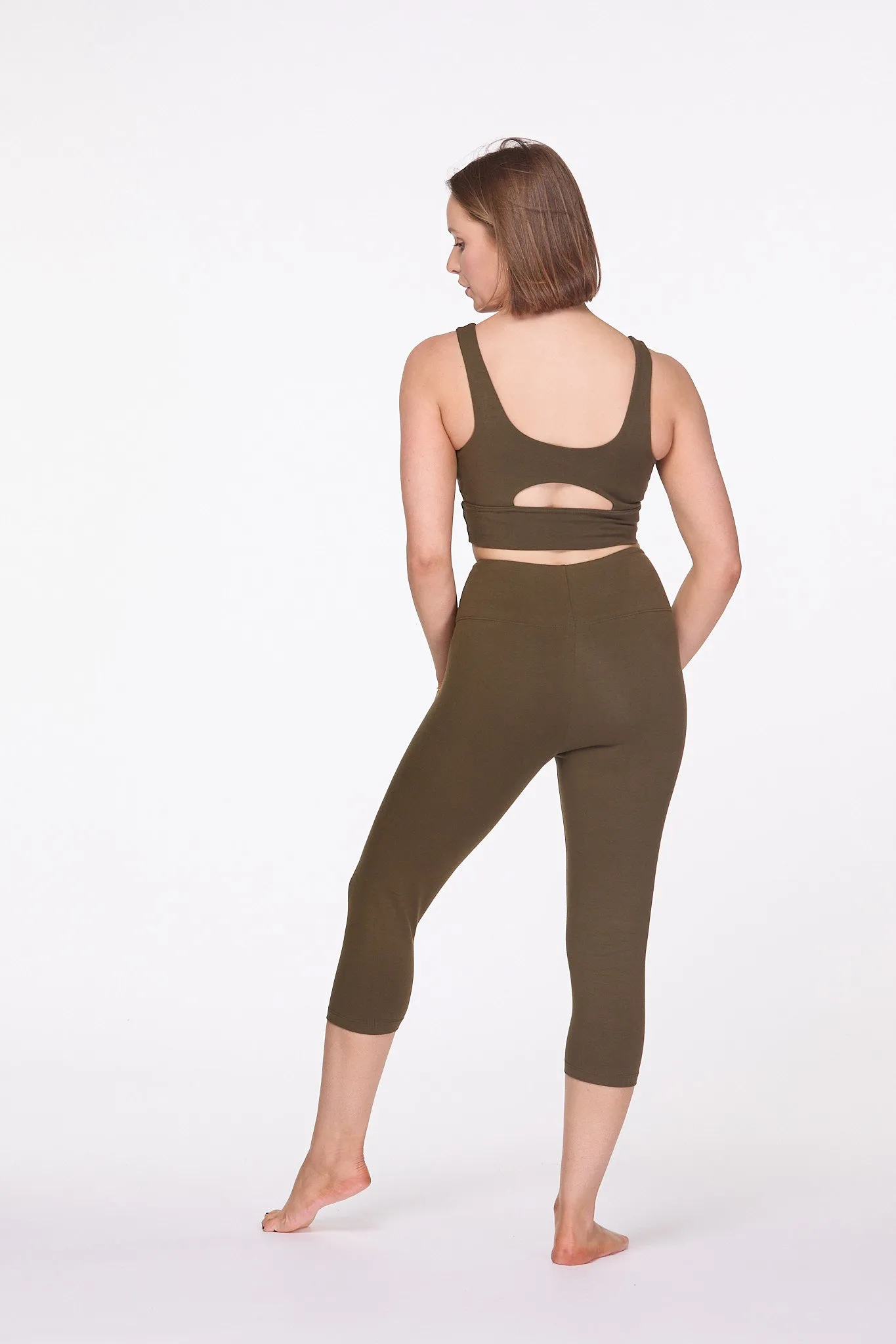 Power Capri Leggings | Khaki