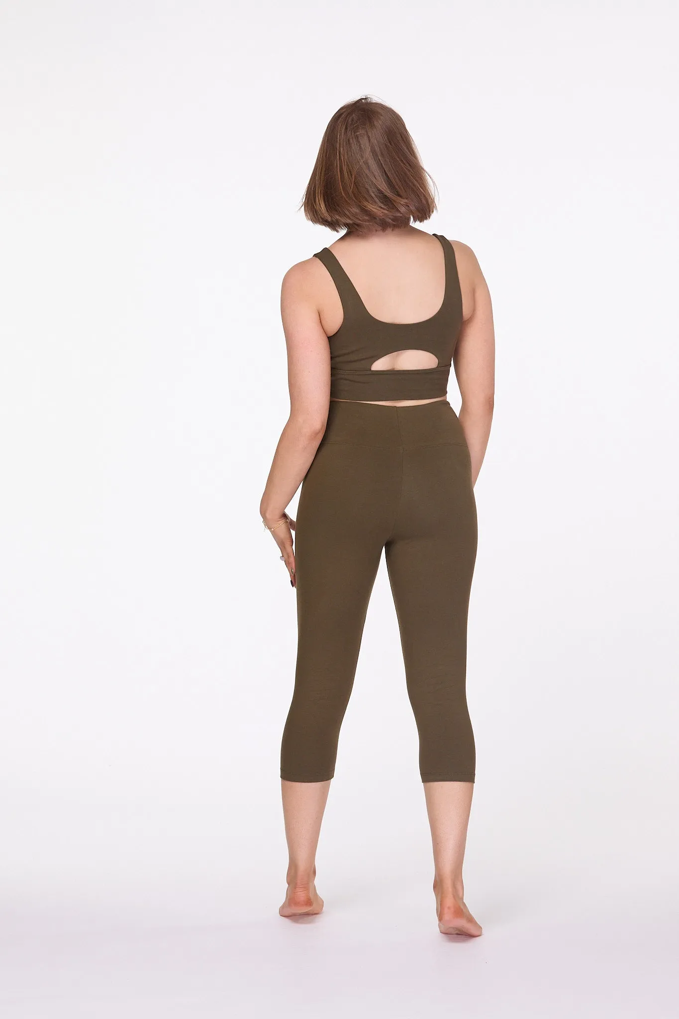 Power Capri Leggings | Khaki