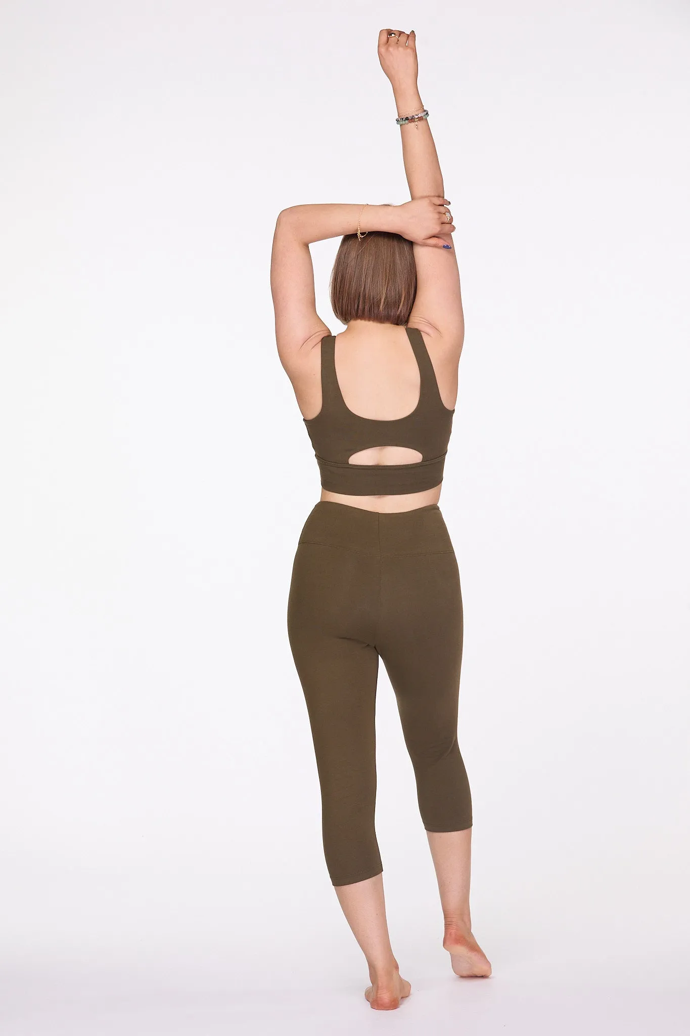 Power Capri Leggings | Khaki