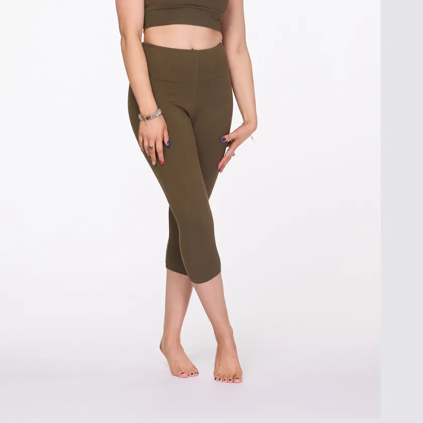 Power Capri Leggings | Khaki