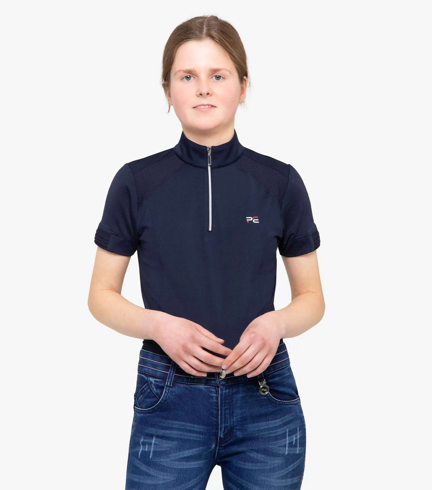 Premier Equine Mini Remisa Girls Technical Short Sleeved Riding Top