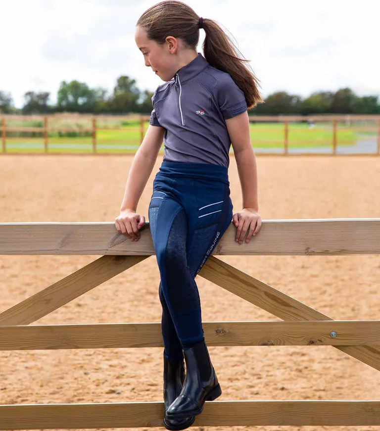 Premier Equine Mini Remisa Girls Technical Short Sleeved Riding Top