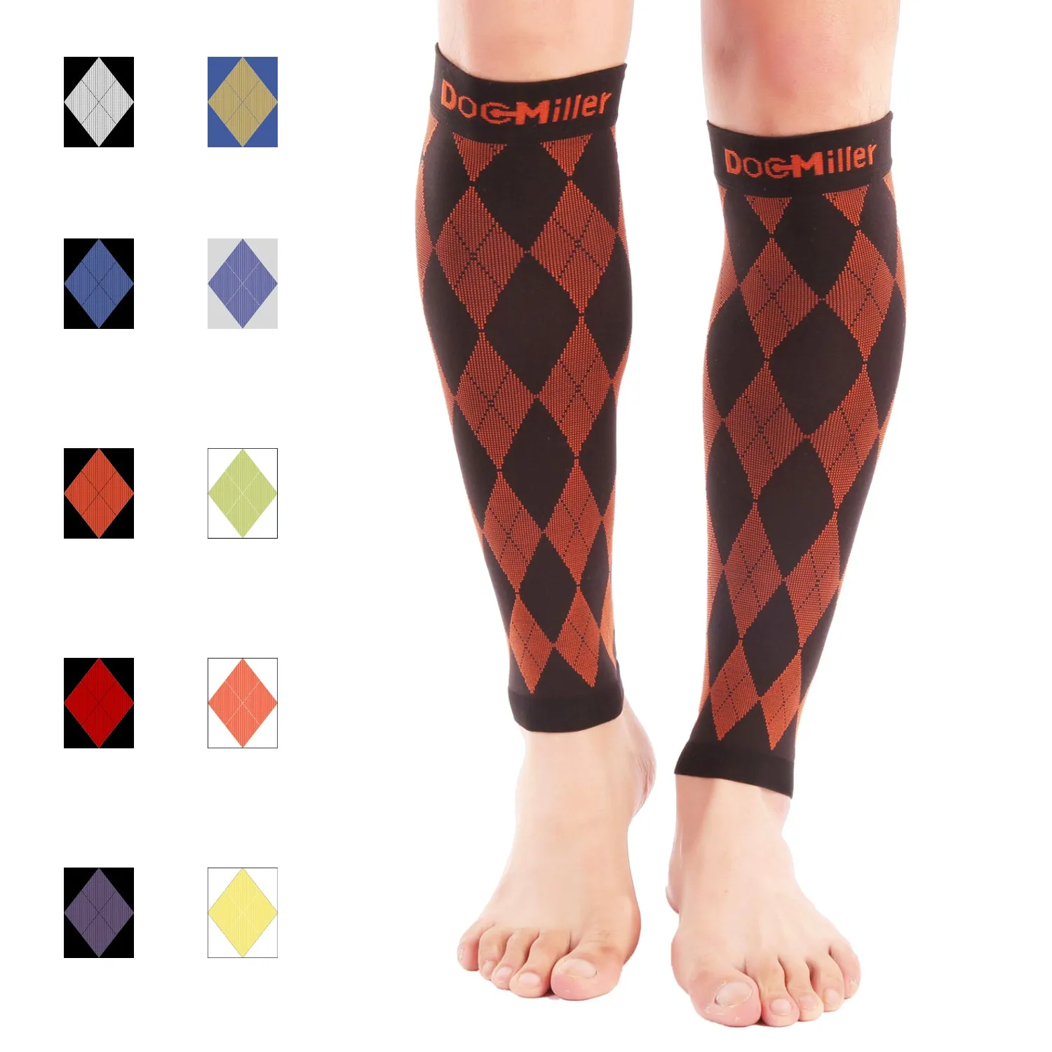 Premium Calf Compression Sleeve 20-30 mmHg Argyle