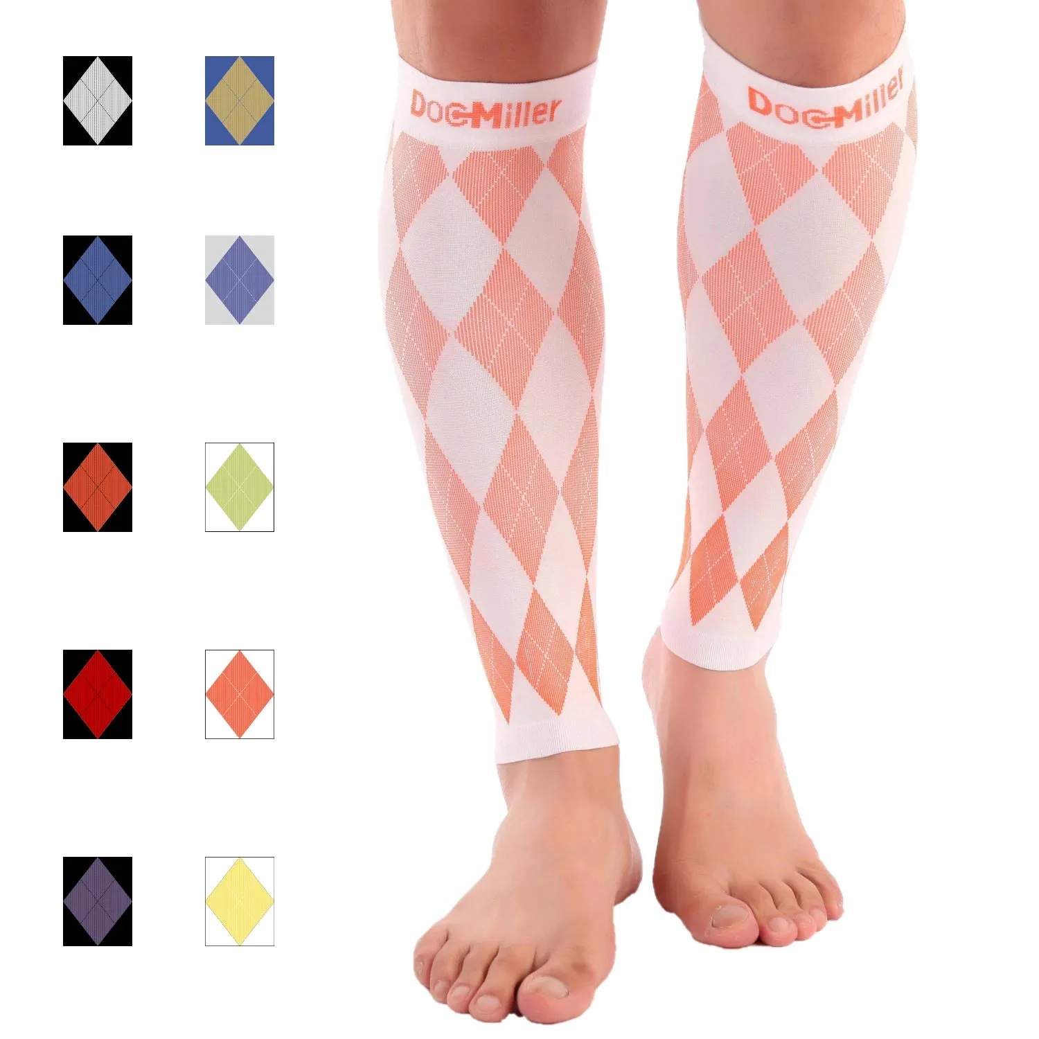 Premium Calf Compression Sleeve 20-30 mmHg Argyle