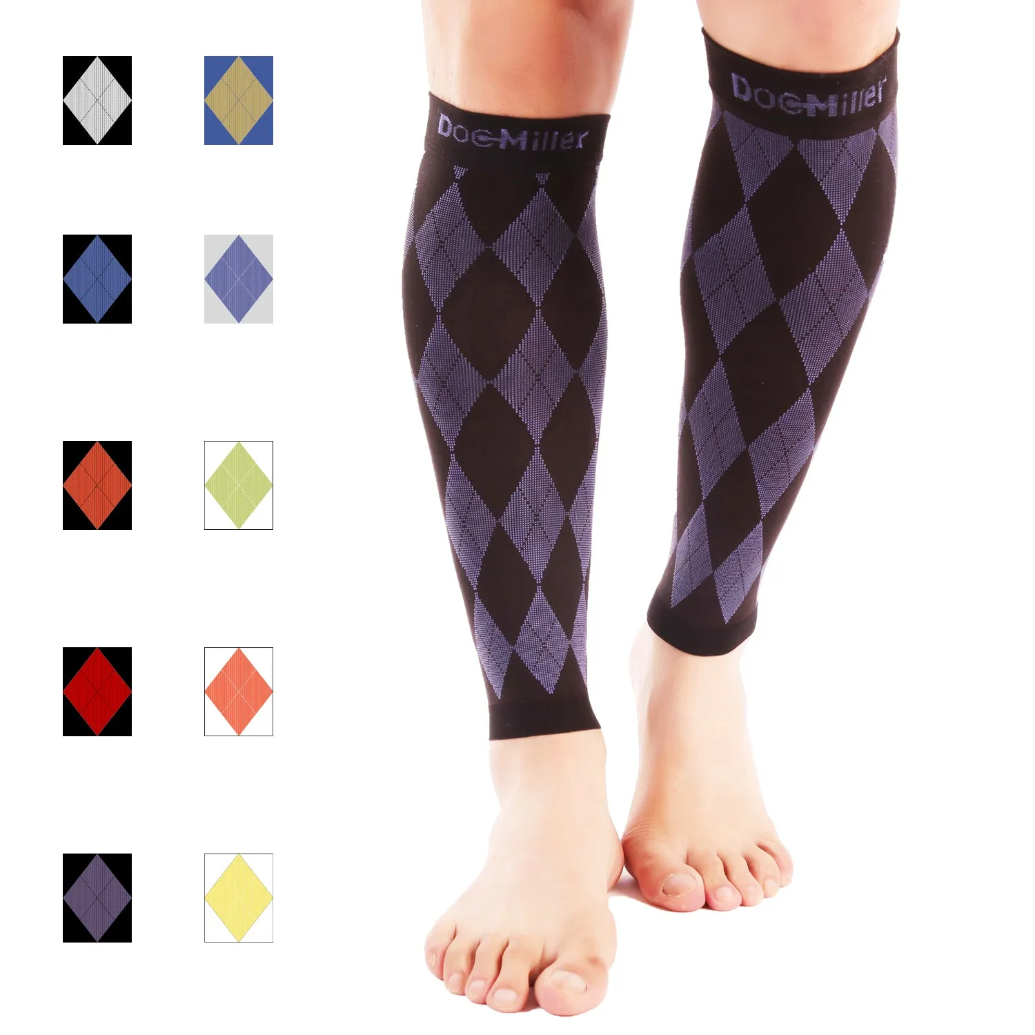 Premium Calf Compression Sleeve 20-30 mmHg Argyle