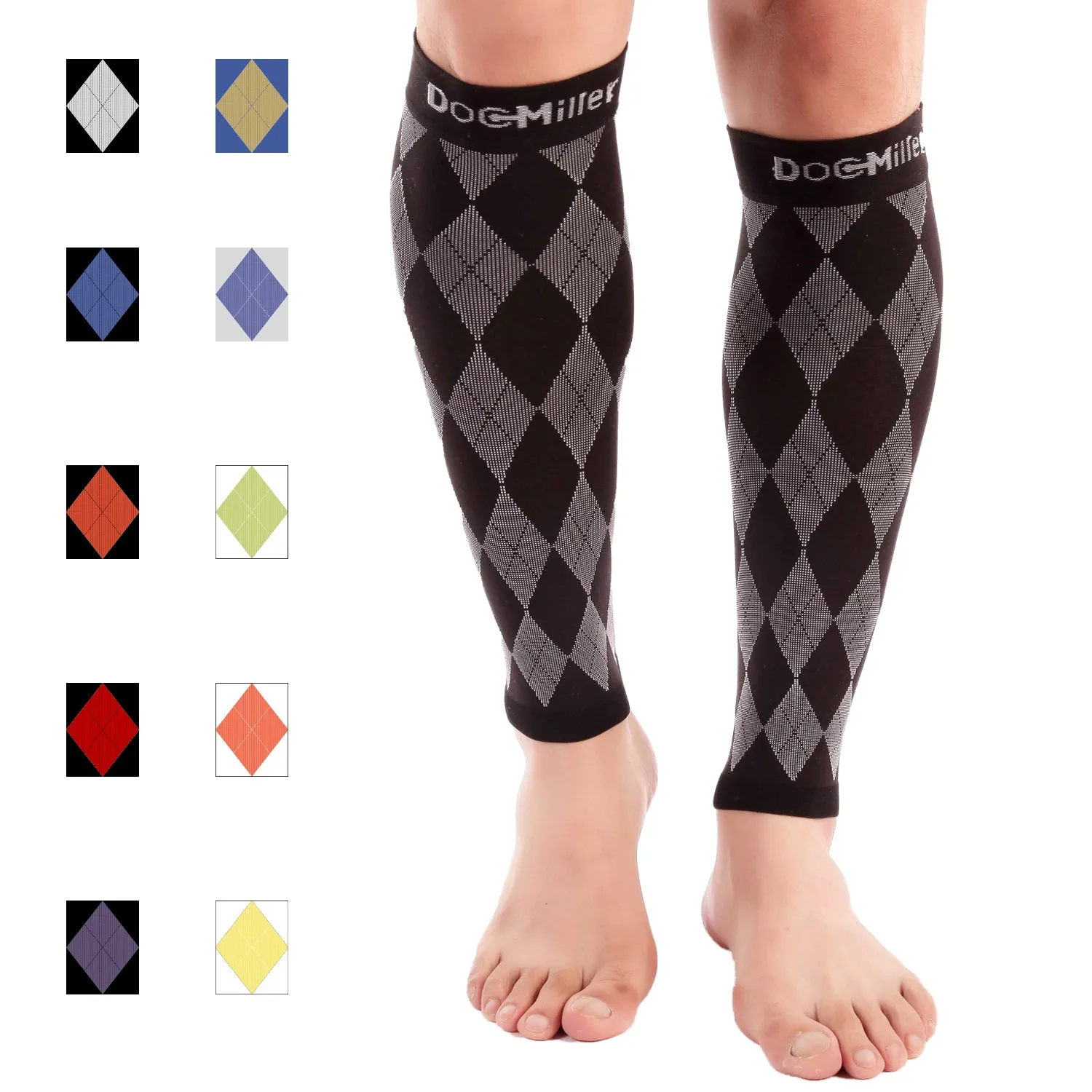 Premium Calf Compression Sleeve 20-30 mmHg Argyle