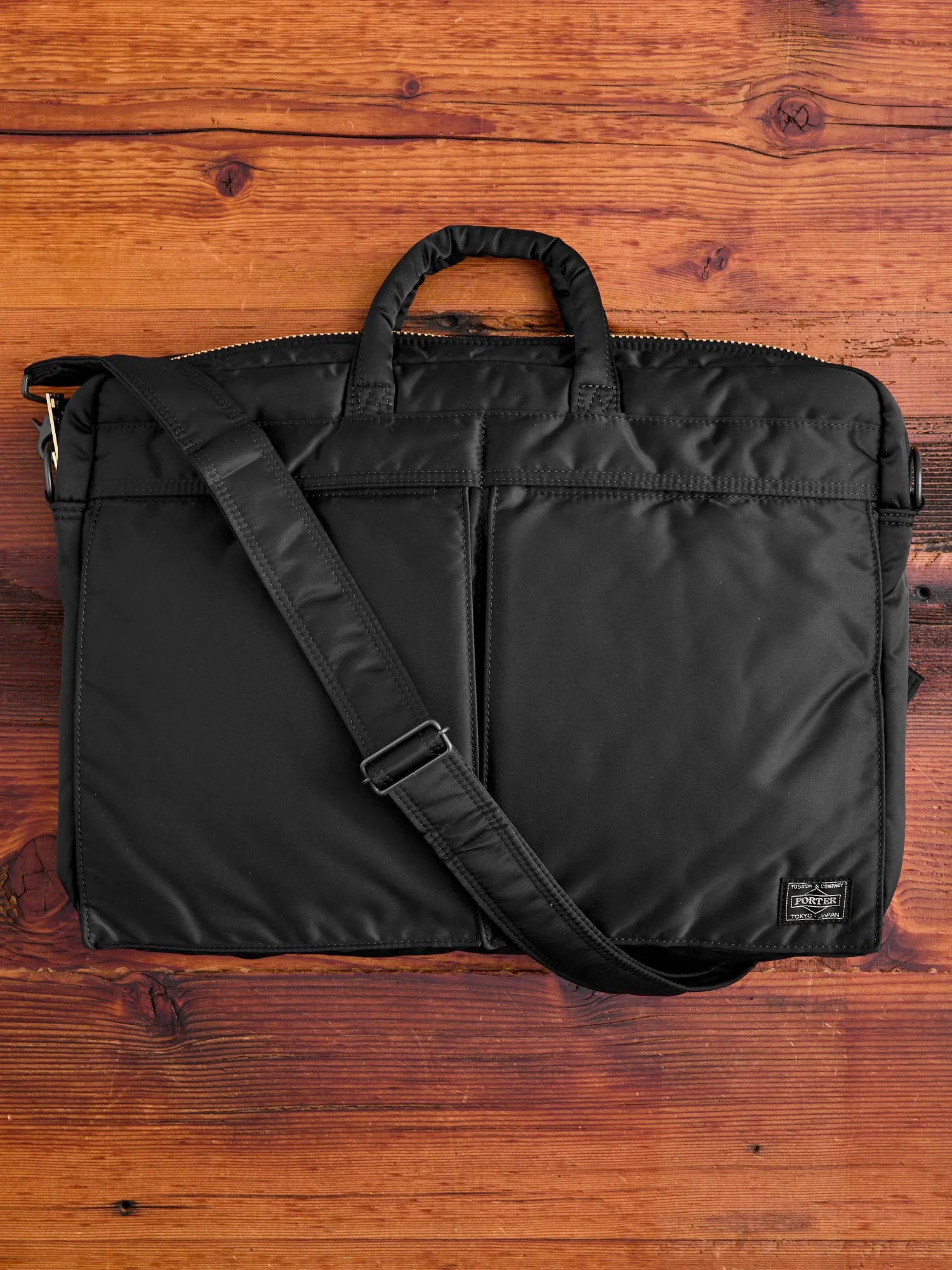 "Tanker" 2-Way Briefcase in Black