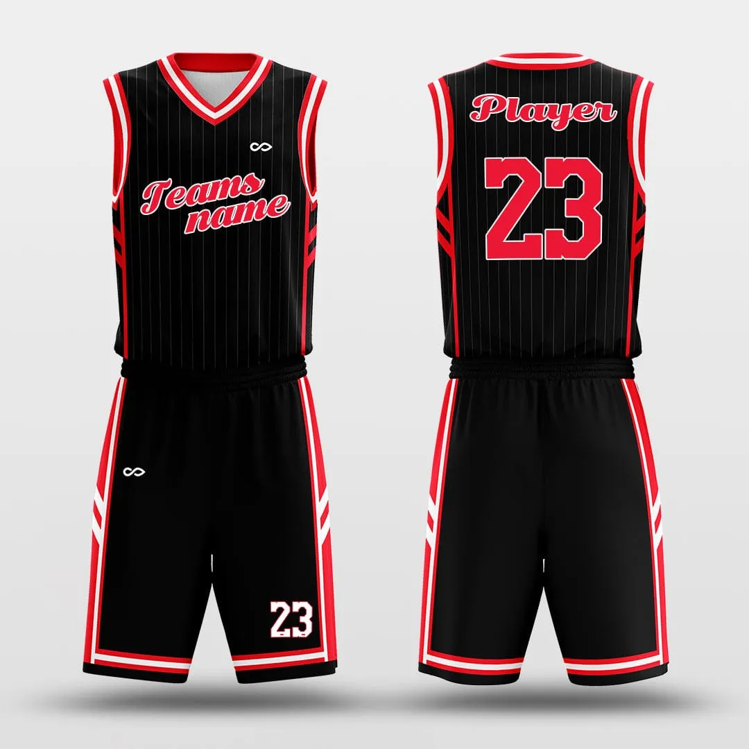 Red Spider - Customized Basketball Jersey Design Pinstriped