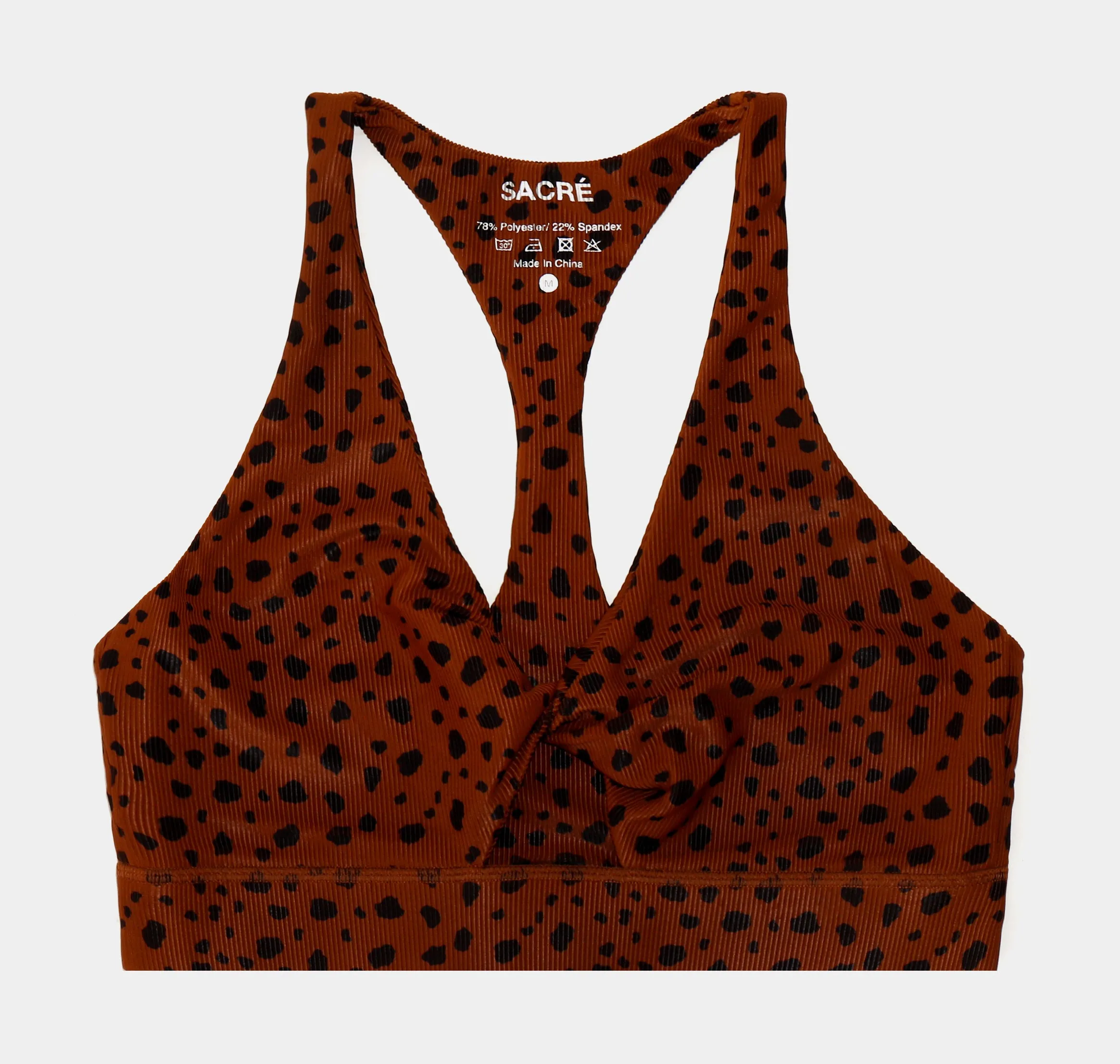 Riley Sports Bra Womens Top (Brown)