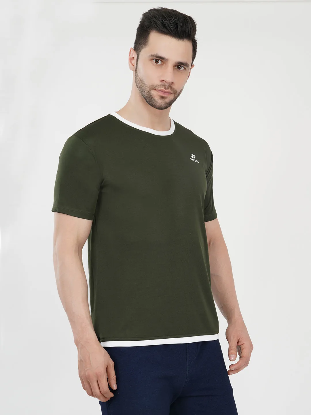 Round Neck Striped T-shirt for Men