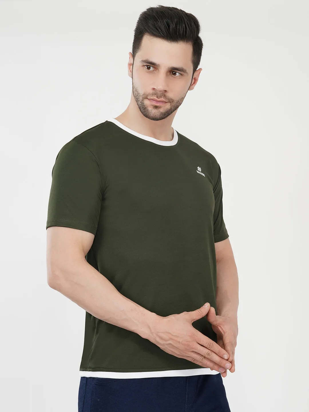 Round Neck Striped T-shirt for Men