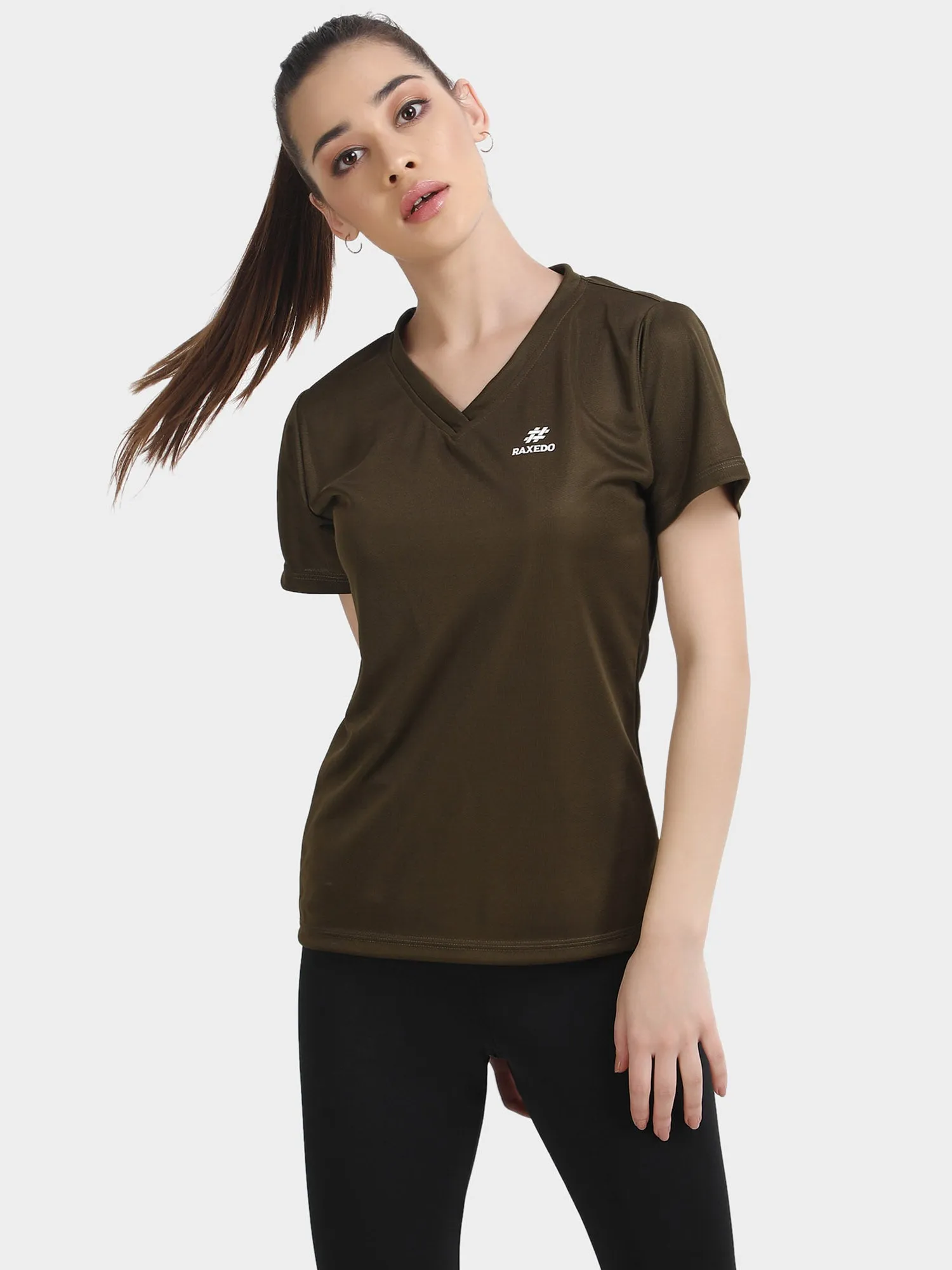 Short Sleeve Dry FIT V Neck T-Shirts For Women