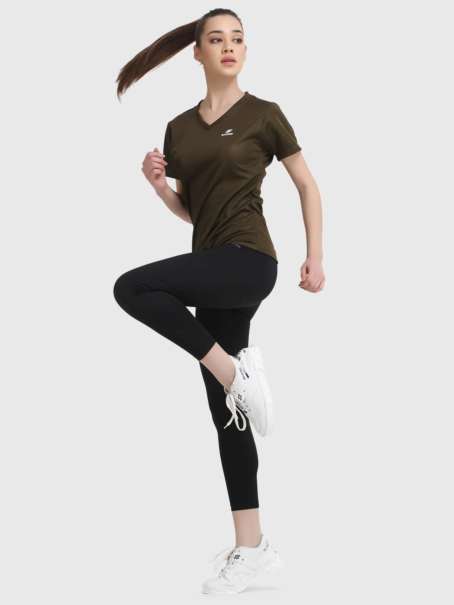 Short Sleeve Dry FIT V Neck T-Shirts For Women