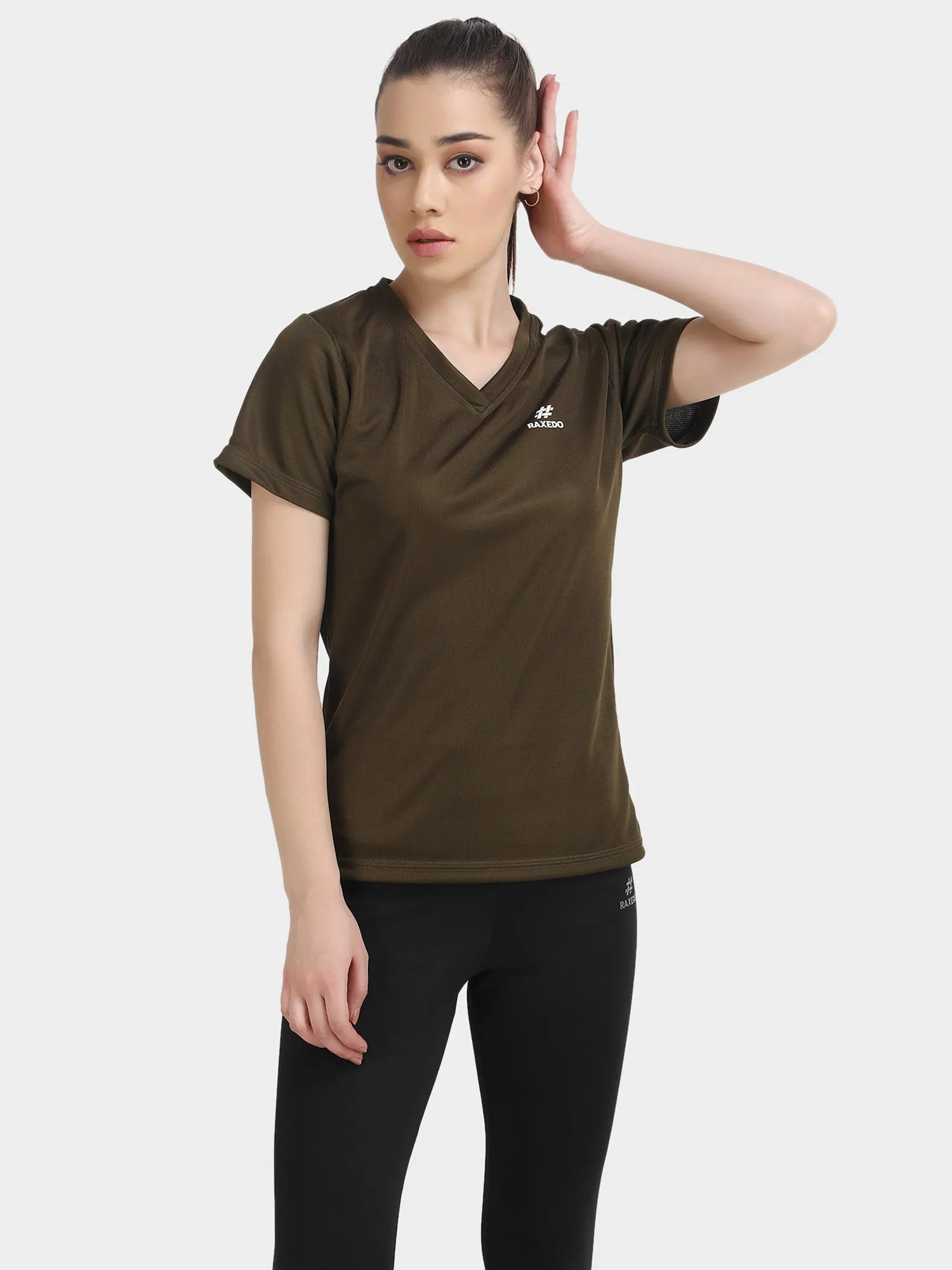 Short Sleeve Dry FIT V Neck T-Shirts For Women