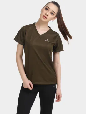 Short Sleeve Dry FIT V Neck T-Shirts For Women