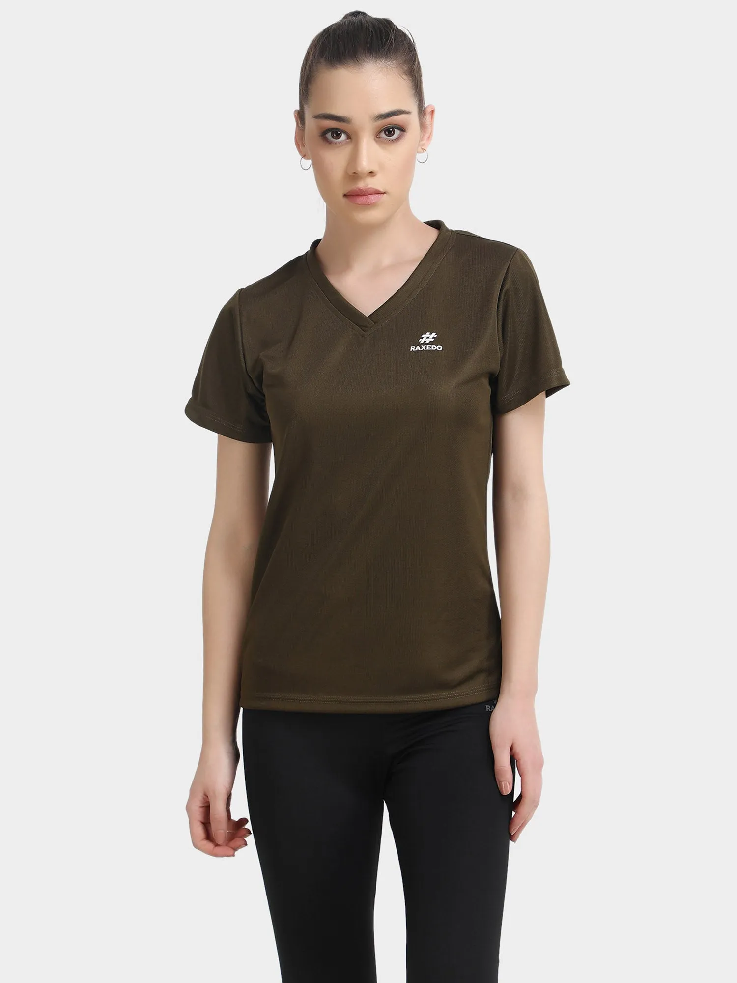 Short Sleeve Dry FIT V Neck T-Shirts For Women