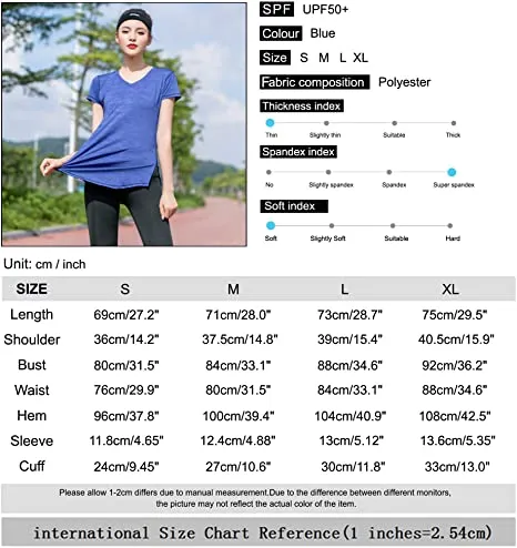 Sidiou Group Anniou Quick Dry Sports T-Shirt Women Anti UV UPF 50  Yoga T Shirt Fitness Gym Running Tops Short Sleeve Elastic Training Tshirt