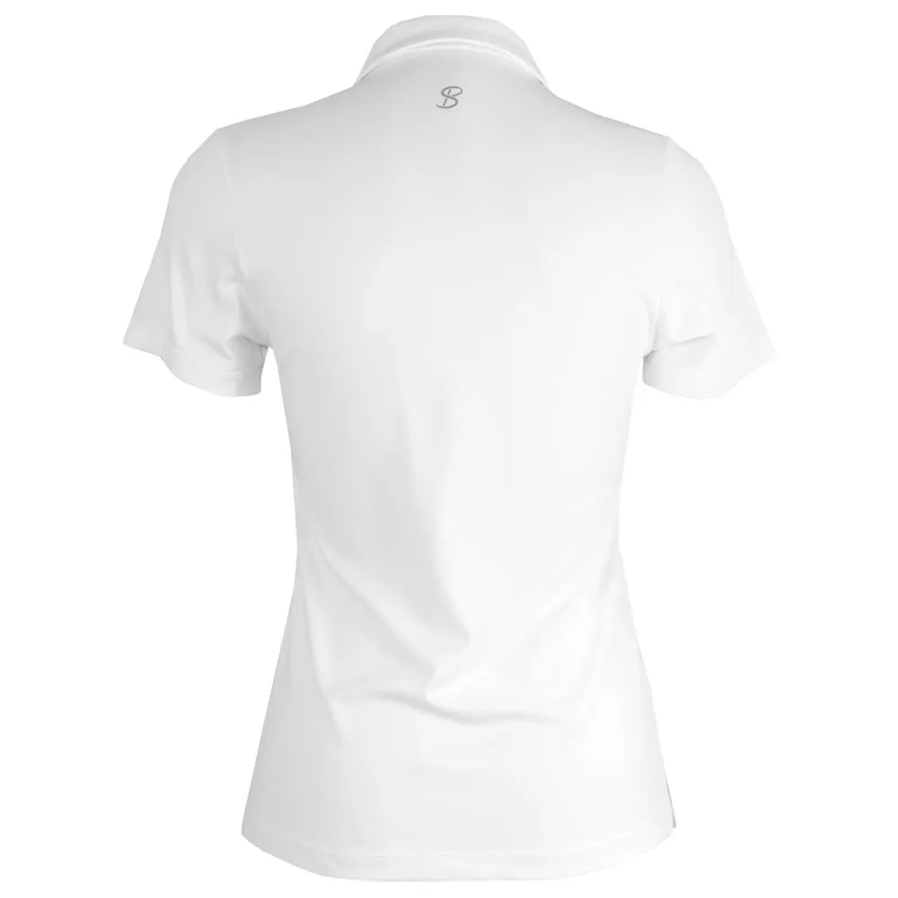 Sofibella Women's UV Colors Micro Pique Polo - White