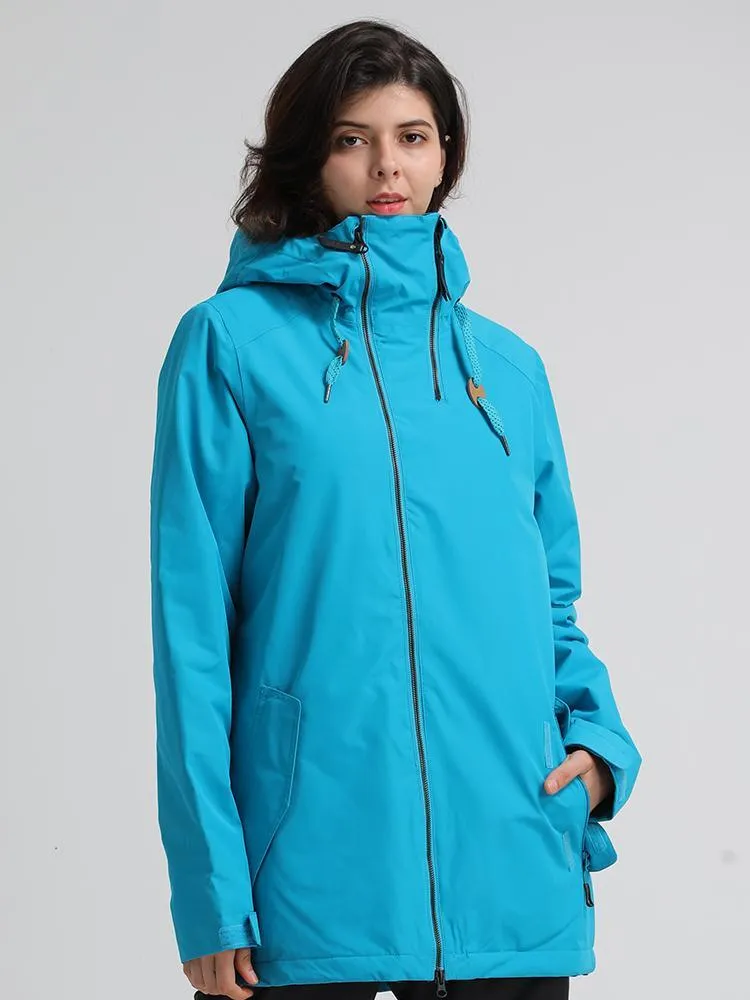 Thermal Warm Waterproof Windproof Blue Ski/Snowboard Jacket For Women