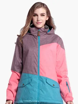 Warm Thermal Waterproof Windproof Colorful Ski Jacket For Women